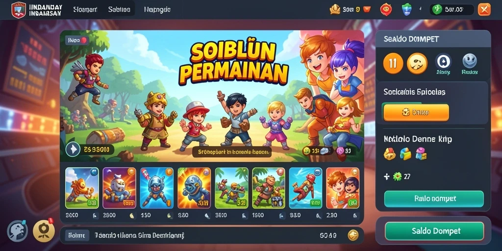 Screenshot menunjukkan antarmuka permainan yang menarik.